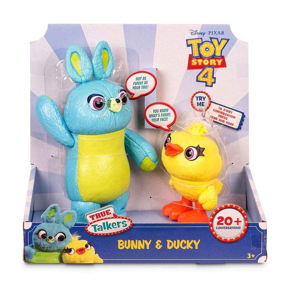 Disney Pixar Toy Story Ducky and Bunny 2-Pack in Movie-inspired Relative Scale Interactive, Talking, For Ages 3+