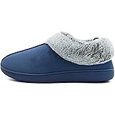 Jerzmy House Slippers for Women, Memory Foam Fuzzy Woman Slippers Suede Faux Fur with Arch Support Plush Lining Collar, Comfy Warm Winter Home Shoes for Indoor Outdoor
