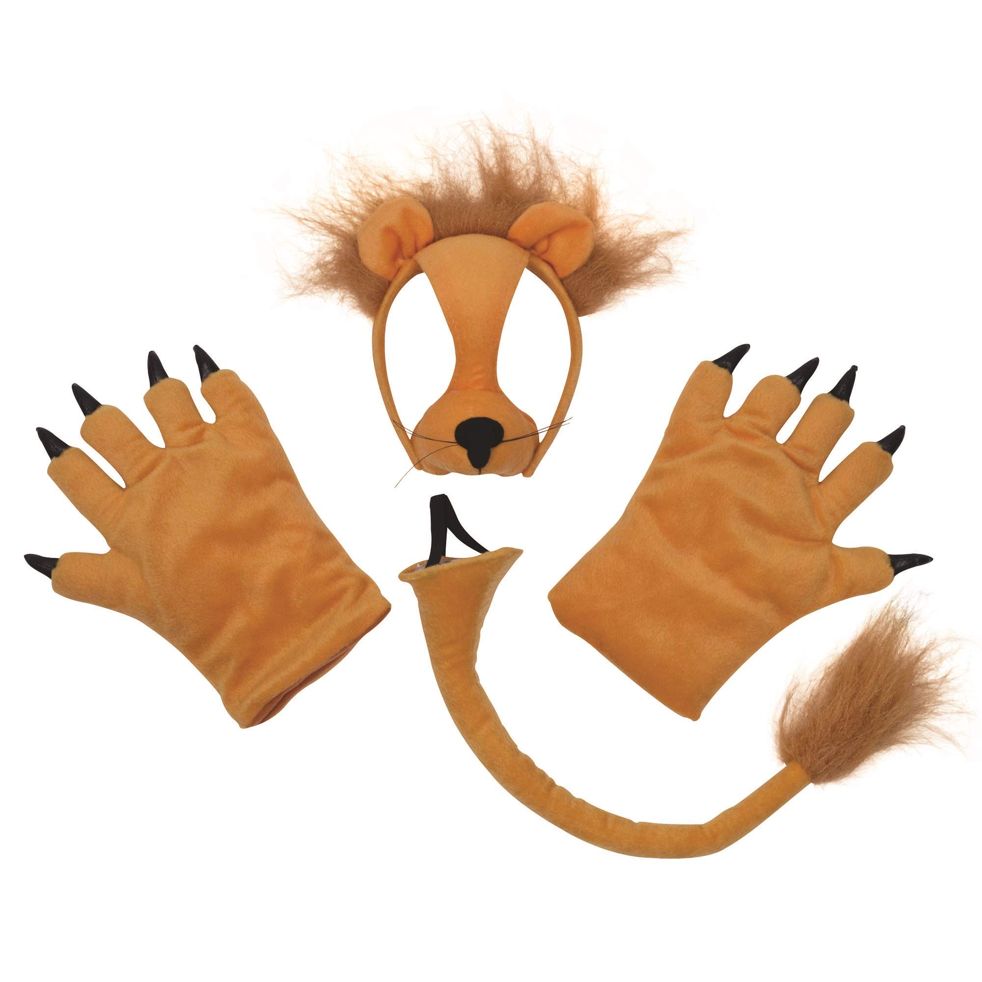 Bristol Novelty DS138 Lion Costume Accessory Set, One Size, Brown