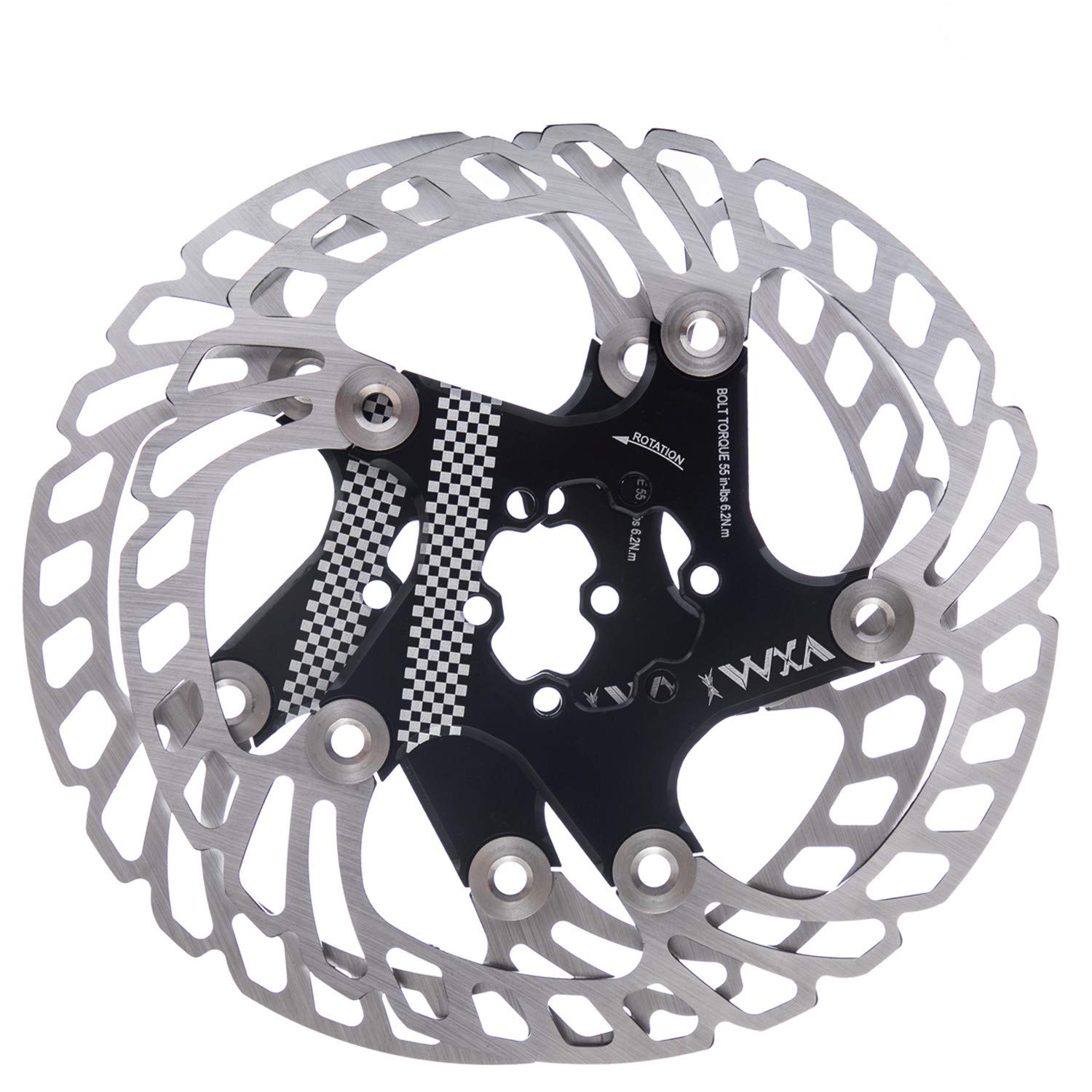 YBEKI Premium Floating Disc Brake Rotor 140/160/180/203mm - CNC Machined SUS420 Stainless Steel & T6 6061 Aluminum | 30% Heat Reduction | Shimano/SRAM/TRP 6-Bolt Compatible (black, 203mm)