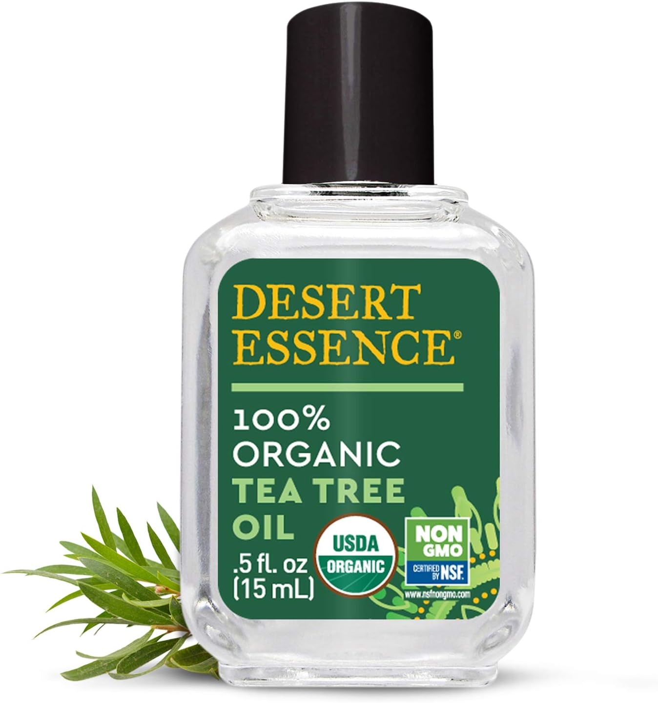 Desert Essence Organic Tea Tree Oil Natural Antiseptic 0.5 fl. oz