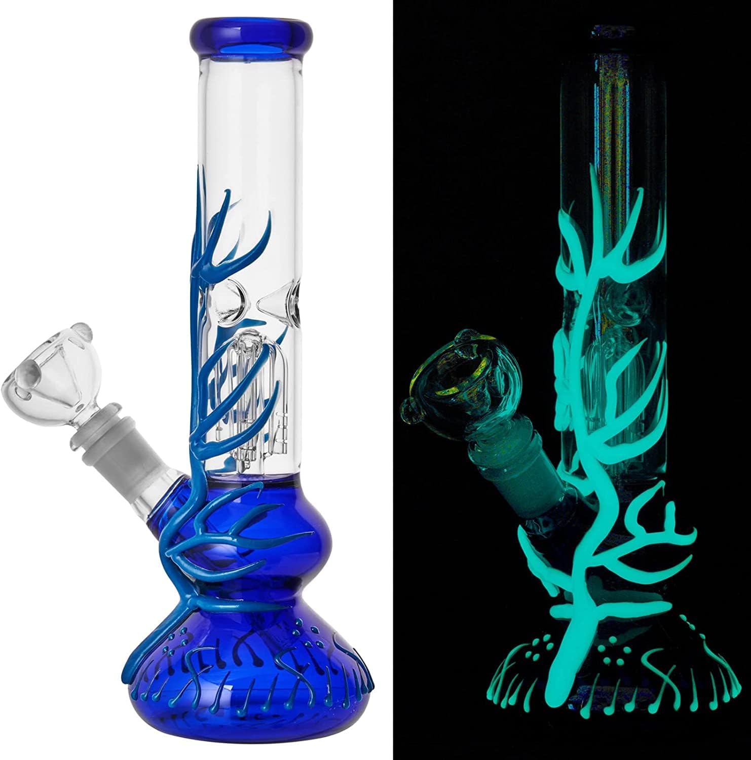 Oil Lamps & Accessories - Glass Hurricane Lantern for Indoor Decoration Outdoor Camping Use Oil Lamp (Glow Blue)