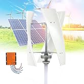 18000W Wind Turbine Generator Kit for Home &amp; Business - Vertical Wind Mill with Controller for Industrial Energy Supply (White, 12V) - Eco-Friendly Power Solution