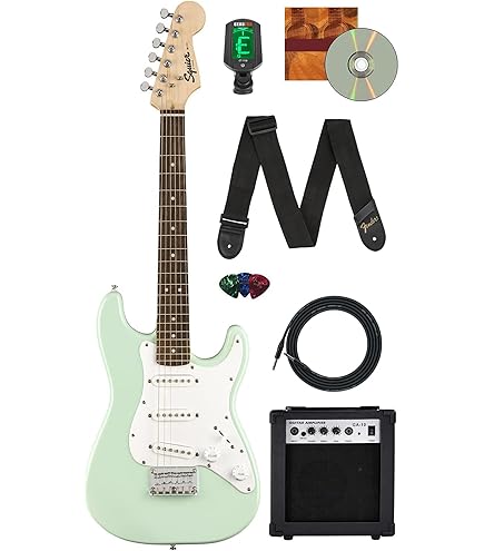 Amazon.com: Fender Squier 3/4-Size Kids Mini Strat Electric Guitar