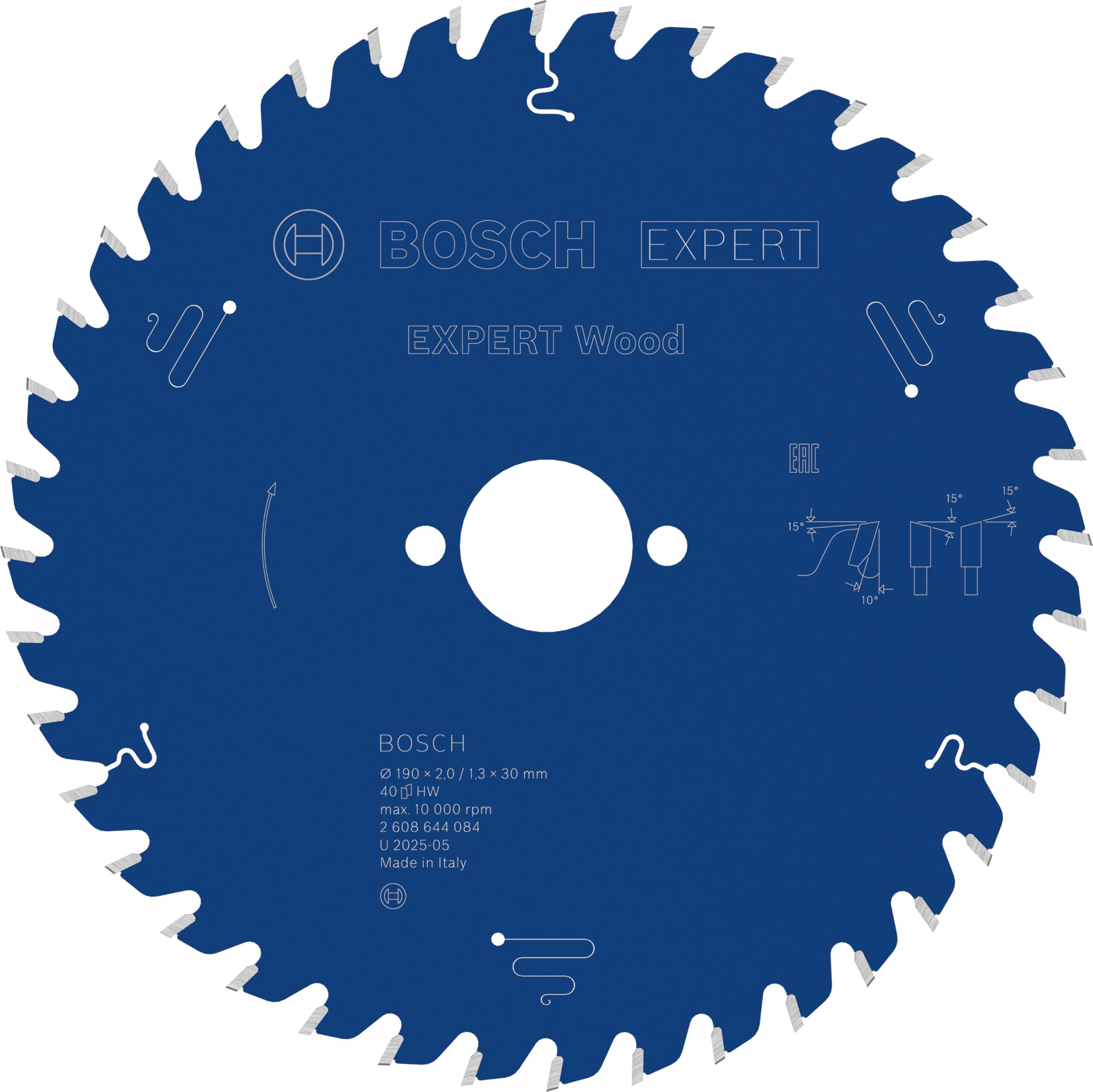 Bosch 1x EXPERT Wood Corded Circular Saw Blade for Table Saw (for Softwood, Hardwood, Ø mm, Professional Accessory Table Corded Circular Saw)