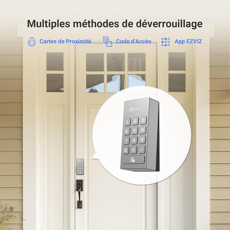 Smart Lock avec Clavier Multifonctionnel, Serrure Connectée fonction Bluetooth accès à distance, Serrure Smart Lock accès sans Clé pour Maison Connectée, DL01PRO et DL01CP