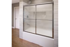 BASCO SHOWER DOOR Basco DLXH05A5656OBSV Deluxe Framed tub Door, Silver