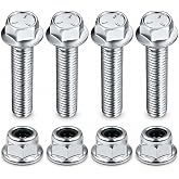 Go Kart Engine Mount Bolt Kit, 4 Sets Grade 5 5/16" x 1-1/2" Flange Bolts &amp; Nylock Nuts for Predator 212cc 224cc, GX160 GX200 Clone, Mini Bike Engines