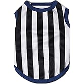 Petitebella Straight Stripes Puppy Dog Shirt (Black/White, Large)