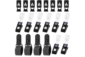 20 Pack Garden Flag Stoppers and Anti-Wind Clips, Lawn Yard Flag Pole Clips to Hold Flags Plastic Outdoor, Garden Flag Holder