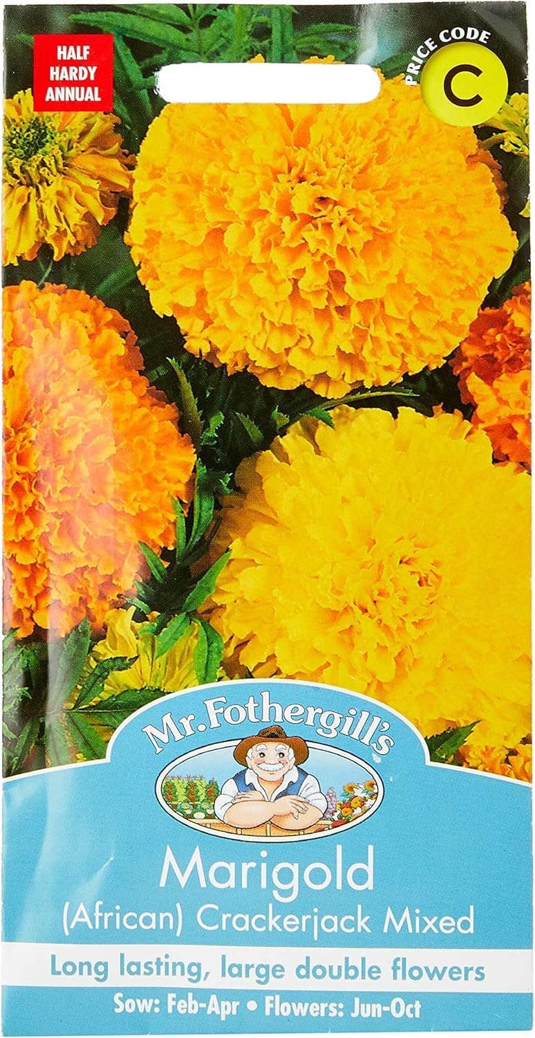 Mr Fothergill?s Seeds Ltd 24949 Flower Seeds, Marigold (African) Crackerjack Mixed