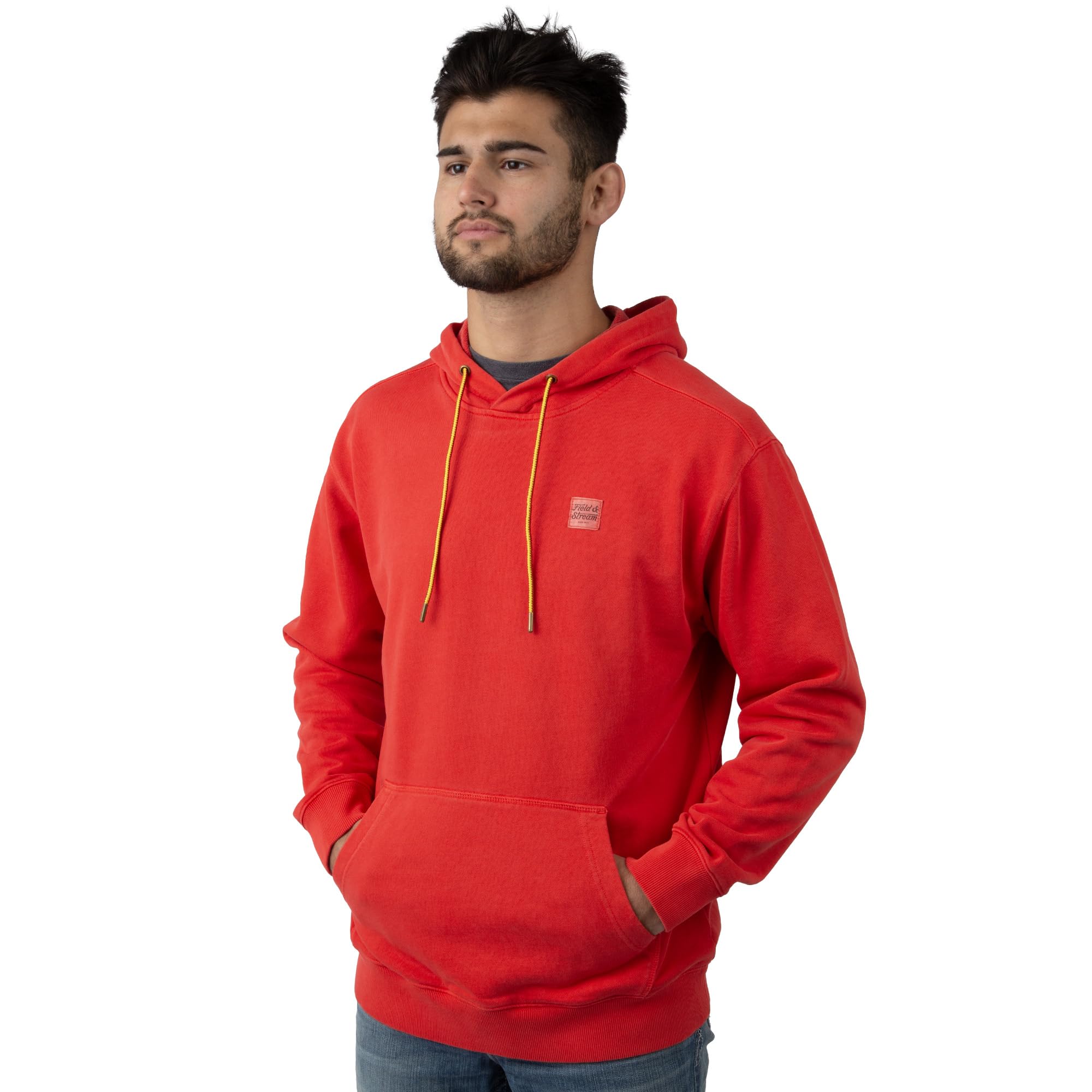 Field & Stream Holloa French Terry Sudadera con Capucha para Hombre, Rojo Vintage, Mediano