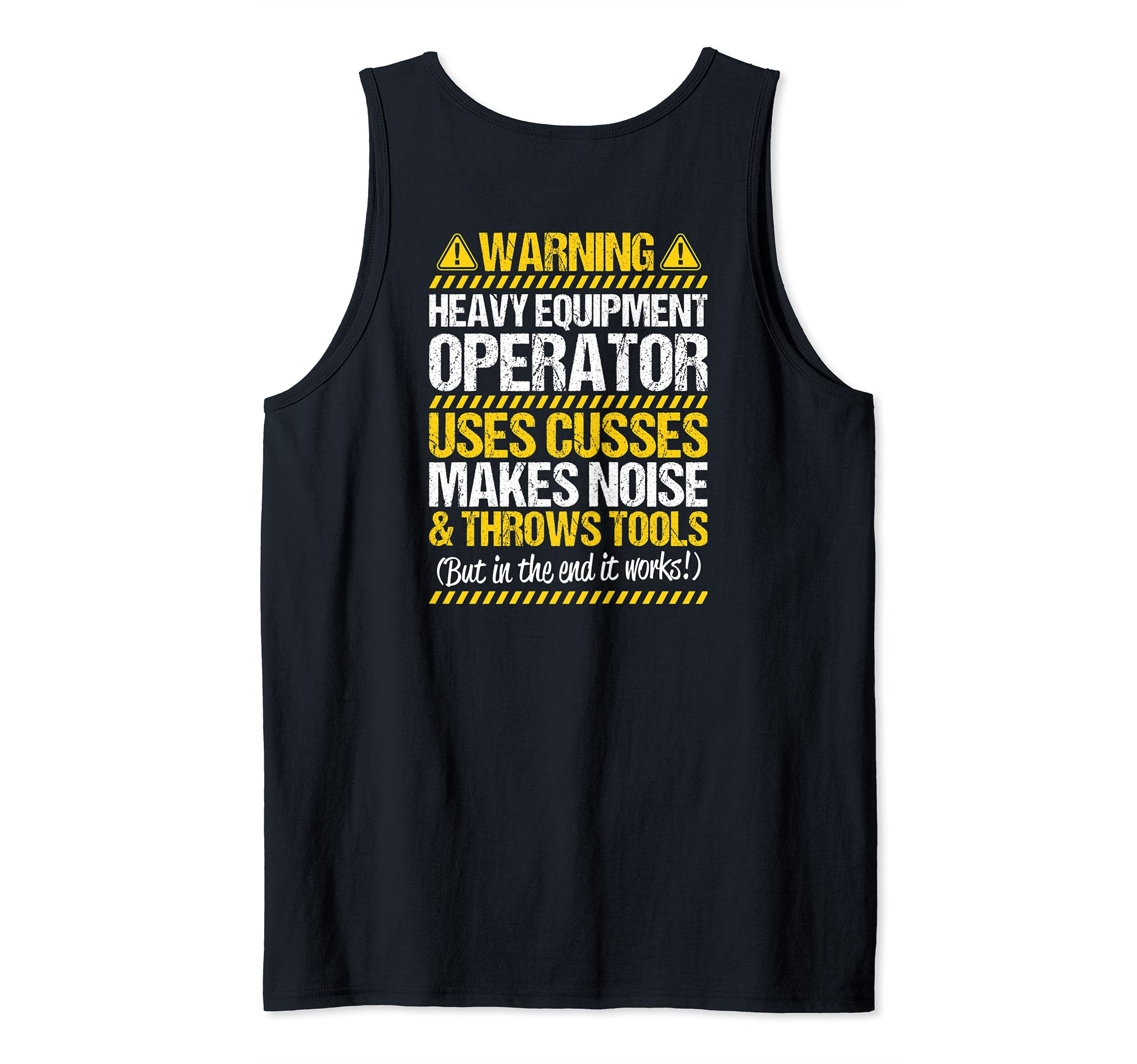 Excavator Driver Throws Tools Heavy Equipment Operator Tank Top