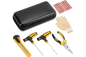 Fixm Tire Repair Kit, Tire Plug Kit to Fix Punctures and Plug Flats Patch, Tire Repair Tools Set for Cars, Motorcycles, Trucks, Tractor