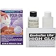 Environmental Technology EnviroTex Lite Pour-On High Gloss Finish [8 oz Kit] Crystal Clear Epoxy Coating for Tabletops / Countertops, Waterproof, Heat & Alcohol Resistant (4 oz Resin + 4 oz Hardener)