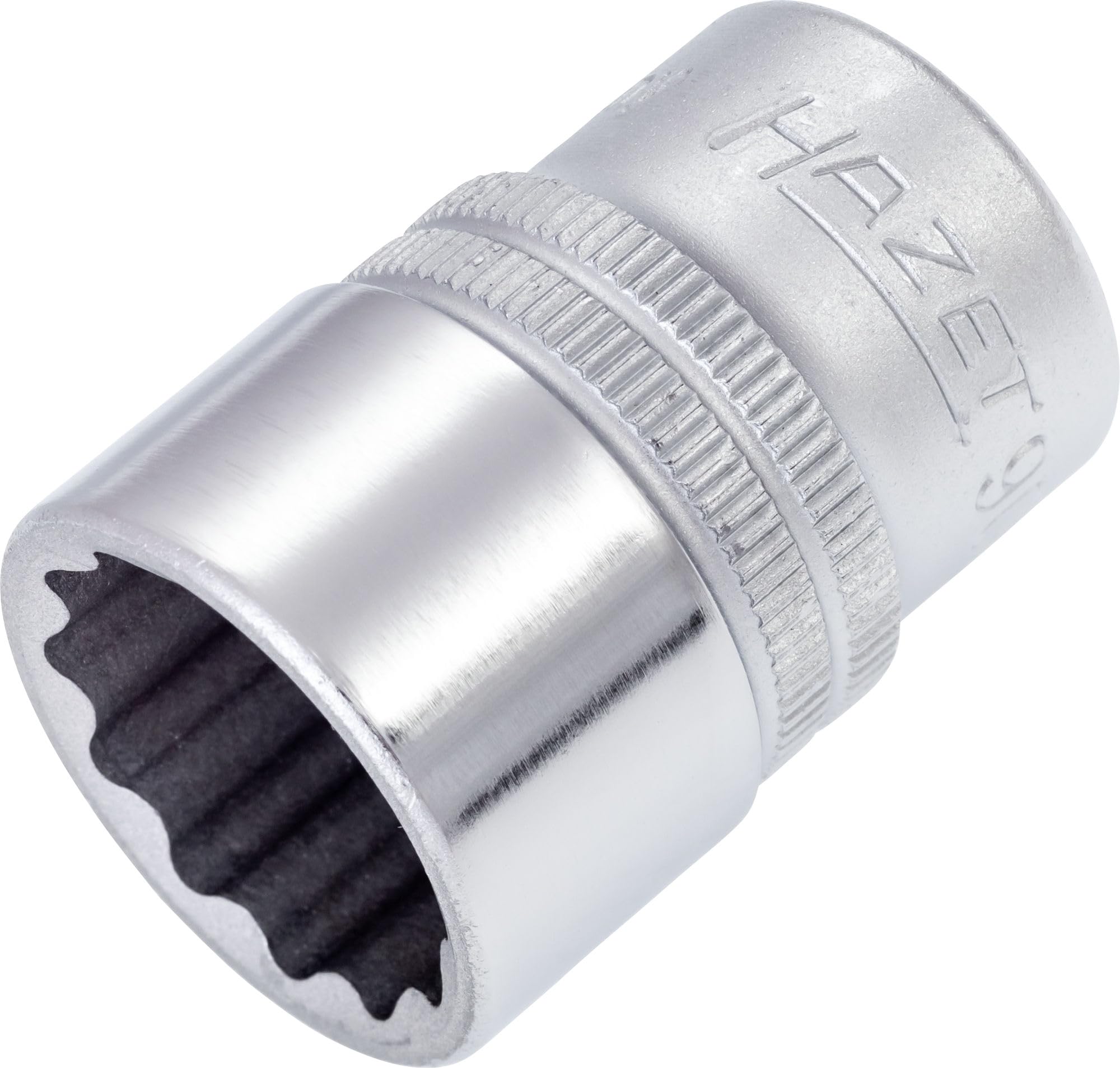 HAZET 900Z-19 38 mm 12-Point Traction Profile Socket - Chrome-Plated/Polished