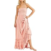 R.Vivimos Womens Summer Boho Sexy Backless Long Dresses