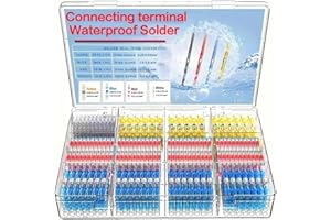 300pcs Thermal Shrinkage Electrical Terminals, Heat Solder Wire Connectors Insulated Solderless Wiring Splice Connectors for 