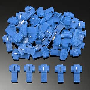 KISENG 50Pcs Quick Fast Splice Wire Connector Terminal Crimp 22-12AWG