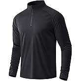 MAGCOMSEN Men's Long Sleeve Sun Shirts UPF 50+ Tees 1/4 Zip Up Fishing Running Rash Guard T-Shirts Outdoor Shirt