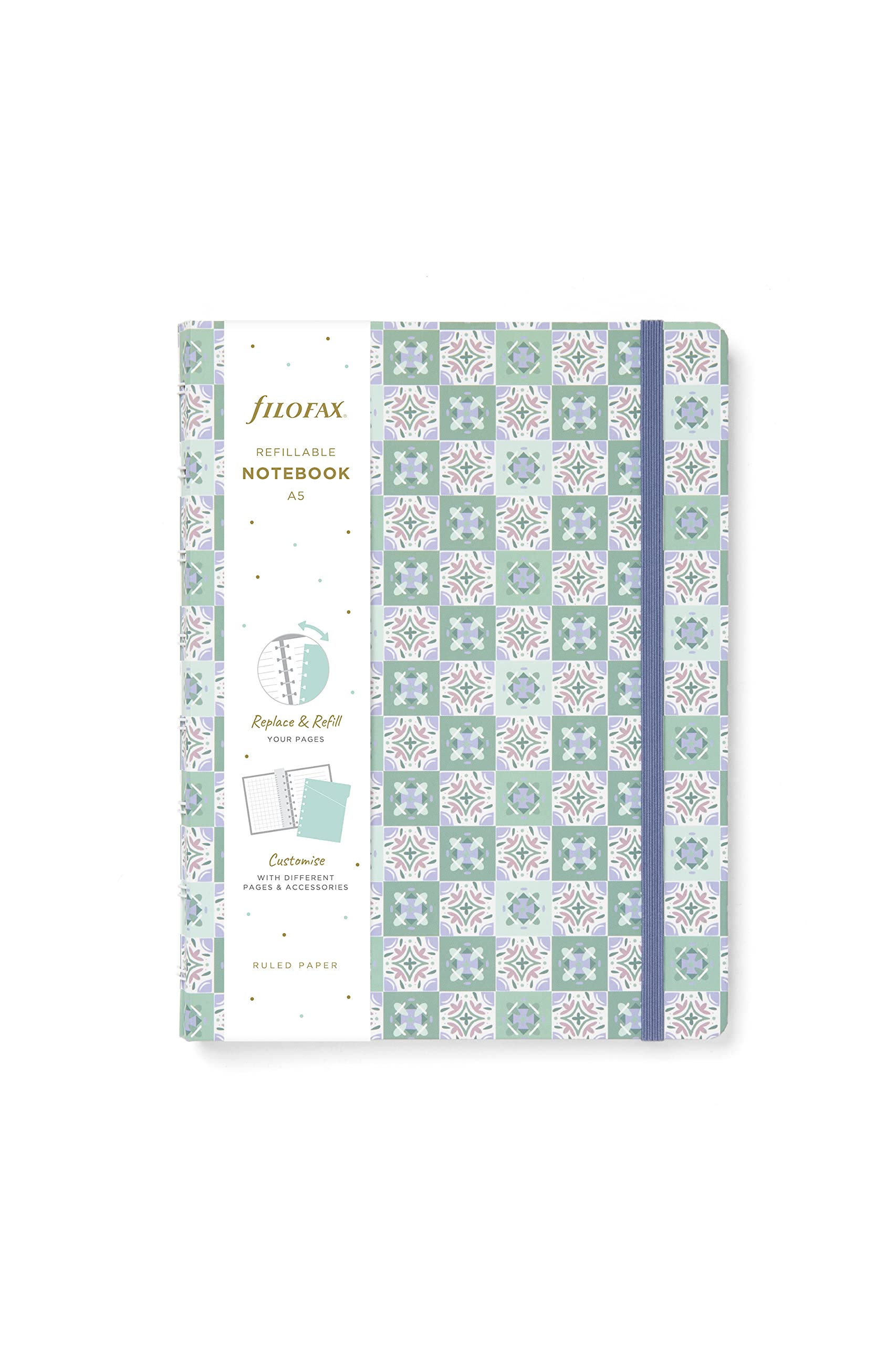 Filofax Mediterranean A5 Refillable Notebook - Mint