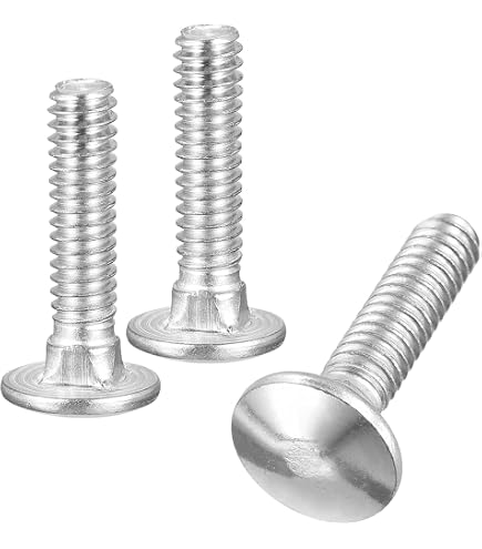 3/8-16 X 1-3/4 Carriage Bolts – 304 Stainless Steel, Round Head & Square Neck, Full Thread, 5-Pack