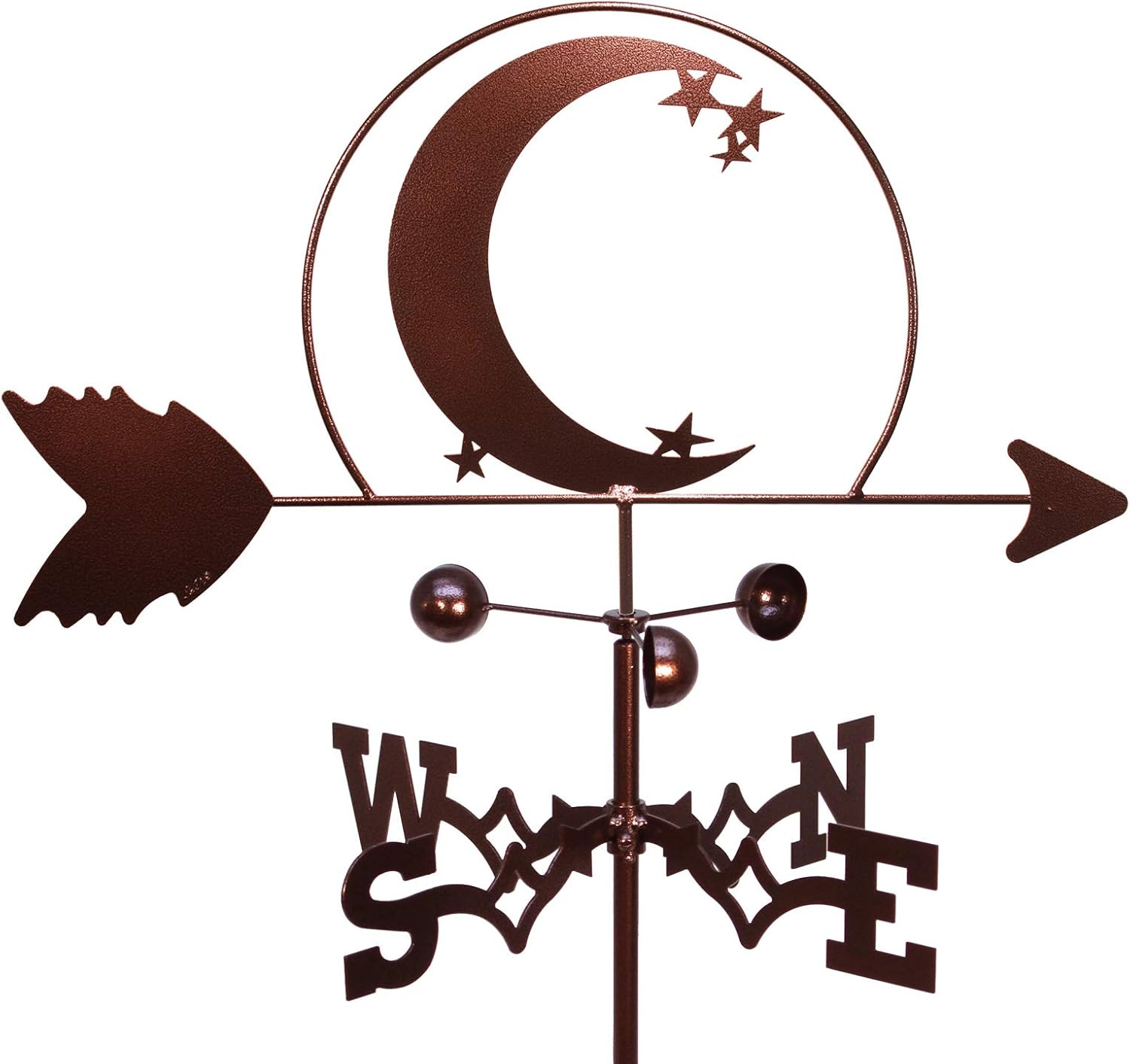 Weathervanes - SWEN Products Crescent Moon and Star Weathervane (Roof Mount Included)