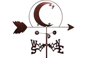 SWEN Products Crescent Moon and Star Weathervane (Roof Mount Included)