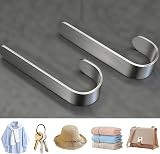 saizone 4 Pack Stainless Steel Sticky Hooks Heavy Duty Self Adhesive Waterproof view 5