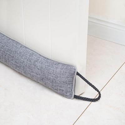 Marwood 81cm Under Door Draught Excluder Grey Wind Stopper with Hanging Loops