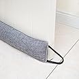 Marwood Under Door Draft Stopper 30 inch Wind Stopper for Door & Window, Weighted French Air Draft Stopper Front Door Snake Noise Blocker for Bottom of Door with Hanging Loops - Grey
