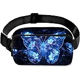 Butterfly Fanny Pack for Women Belt Bag Casual Waist Bags for Running Workout Hiking Traveling