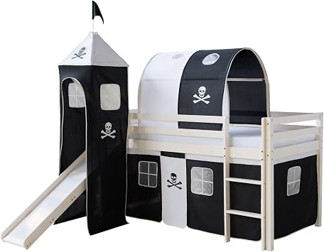 Homestyle4u 522 Kinder Hochbett Mit Rutsche Leiter Turm Tunnel