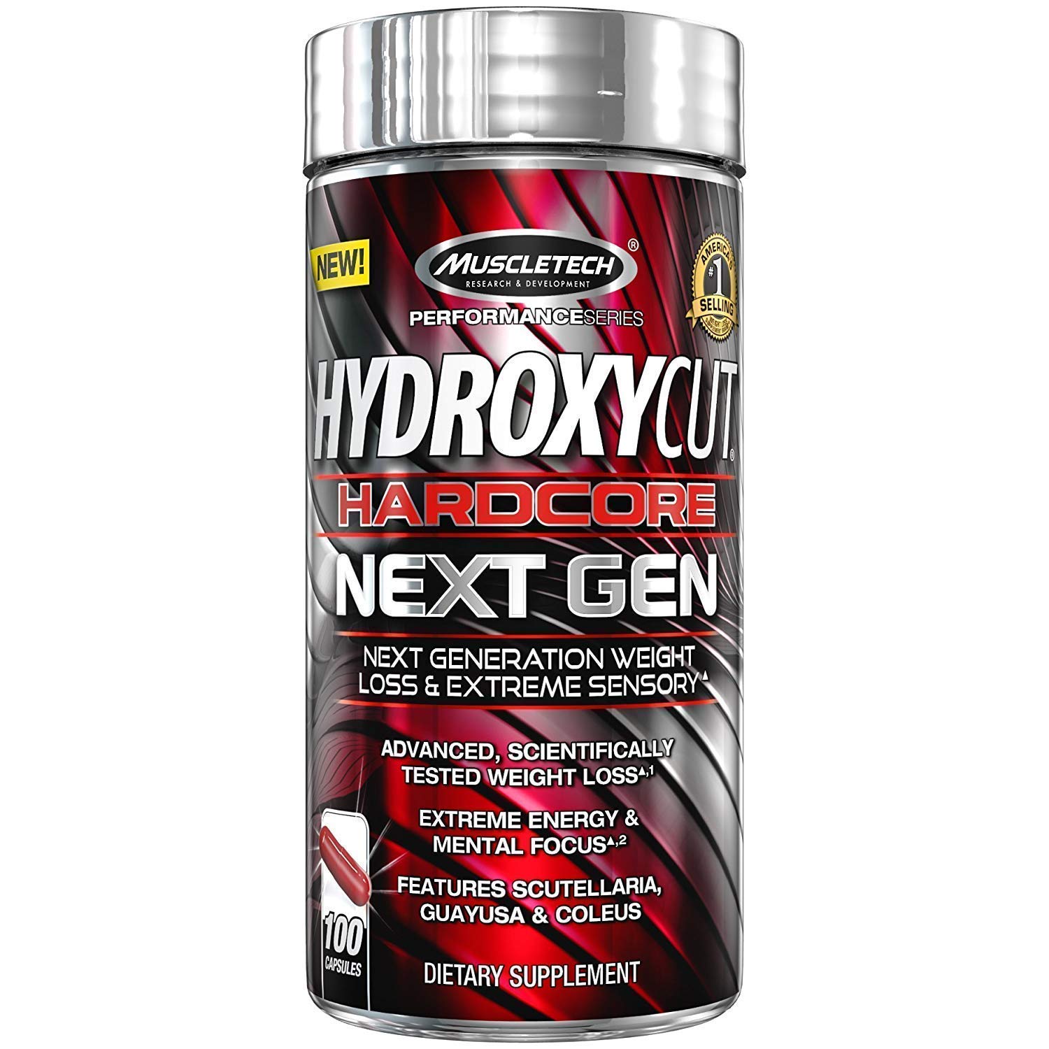 Muscletech Performance Series Hydroxycut Hardcore Next Gen (Coleus 100mg, Guayusa 20mg) - 100 Capsules (Guayusa & Coleus)