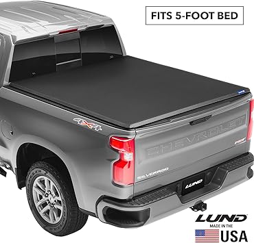 Amazon Com Lund Genesis Tri Fold Soft Folding Truck Bed Tonneau Cover 950186 Fits 2016 2021 Toyota Tacoma 5 1 Bed 60 5 Automotive