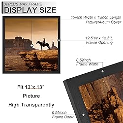 A PLUS MAX Square 13x13 Frame Set of 6, Black