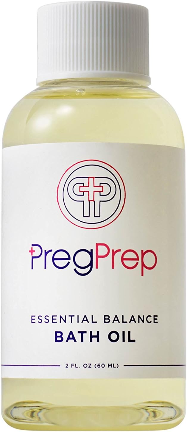 PregPrep Essential Balance Oil, Relaxing Bath Oil with Lavender, Bergamot, Evening Primrose, 1 Bottle (2 fl.oz/60 ml)