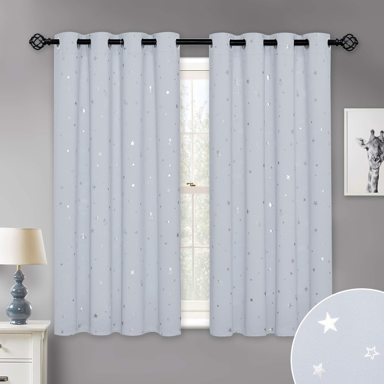 PONY DANCE White Star Curtains - Image 3