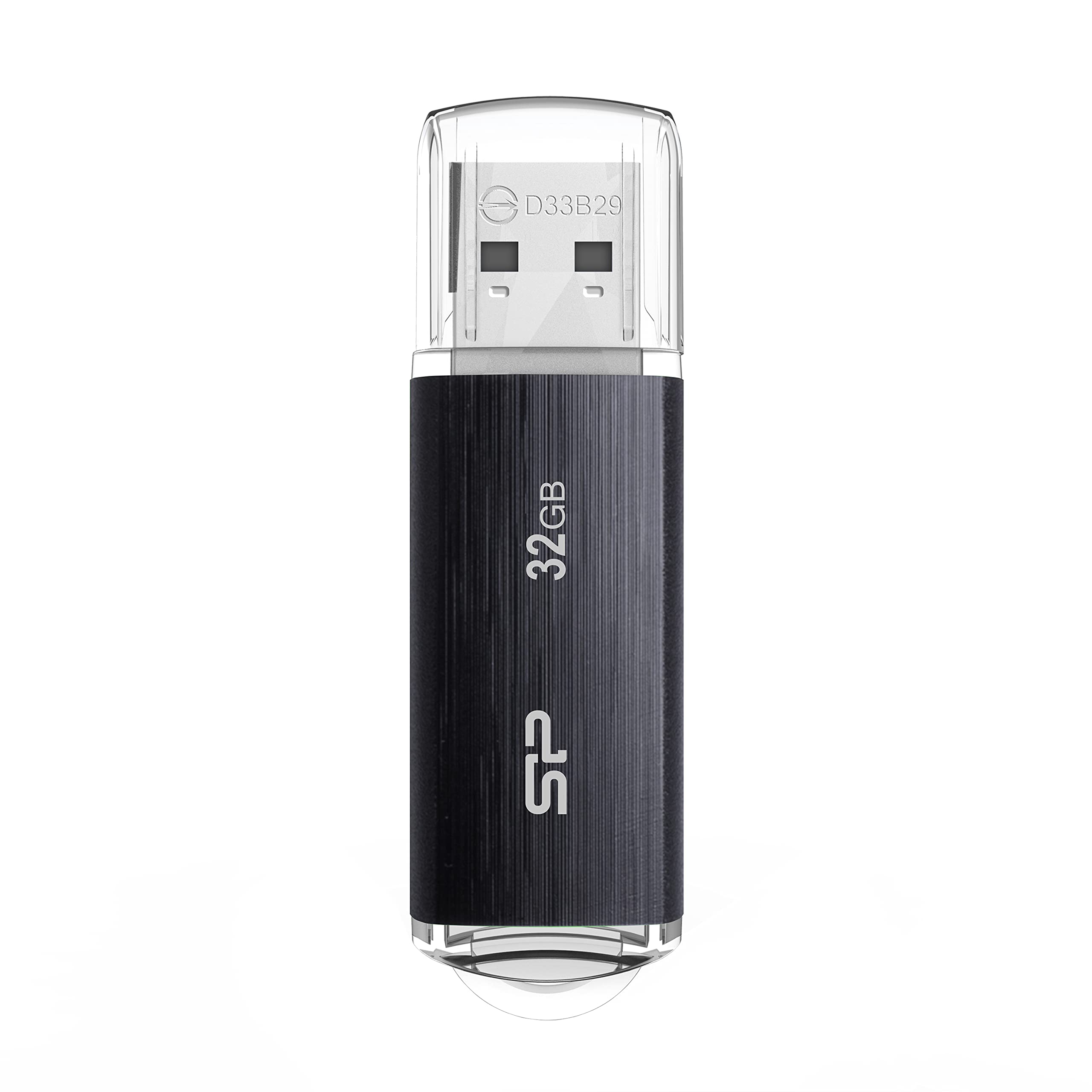 シリコンパワー USBメモリ 32GB USB3.2 Gen1 (USB3.1 Gen1 / USB3.0) フラッシュドライブ ヘアライン仕上げ Blaze B02 SP032GBUF3B02V1K の商品画像