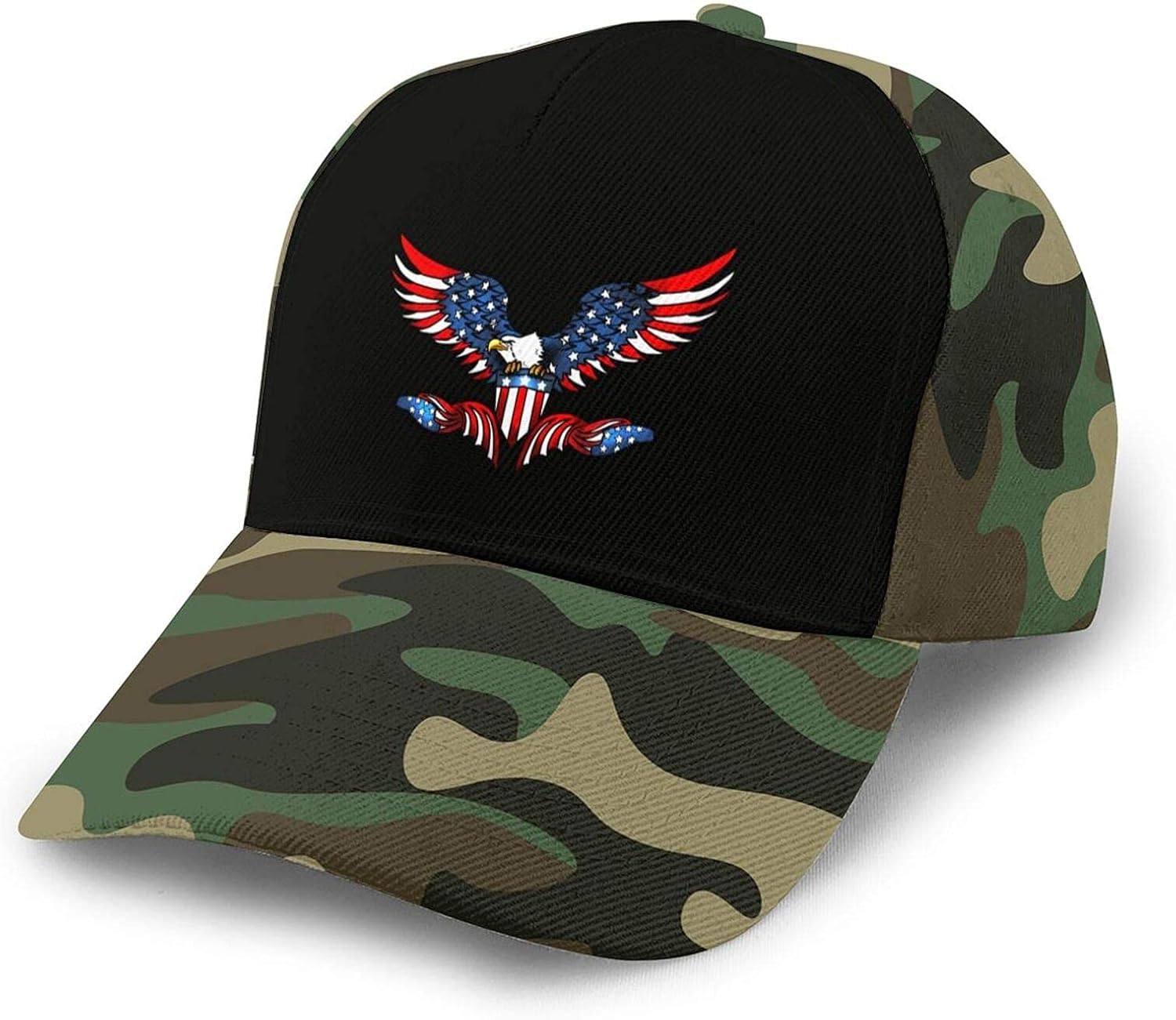 American Flag American Eagle Baseball Cap Adjustable Hats for Men Women
