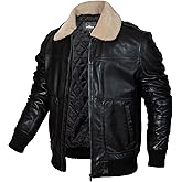 STREGA Mens leather jacket Genuine Lambskin Bomber Jacket men Brown with Removable Sherpa Collar– Premium Leather jacket men