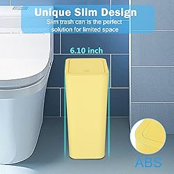 RTWDKFQ 3 Pack Bathroom Small Trash Can with
