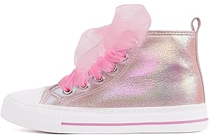HugRain Toddler Girls Kids Sparkle Fashion Outdoor Walking Sneakers