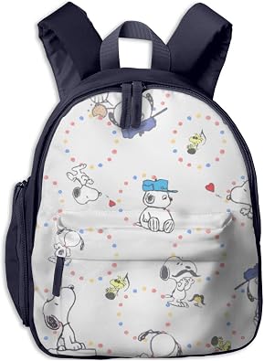 Amazon 子供リュック キッズデイパック スヌーピーホワイト アウトドア 多機能 軽量 大容量 バックパック リュックサック 通学 通園 旅行 遠足 幼稚園 お祝い プレゼント 誕生日 小学生 子供 キッズ かわいい おしゃれ Quely シューズ バッグ