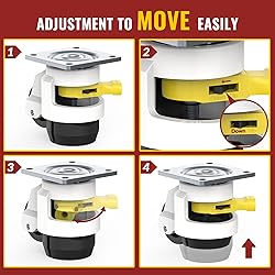 HOLKIE Leveling Casters with Ratchet Handle Design