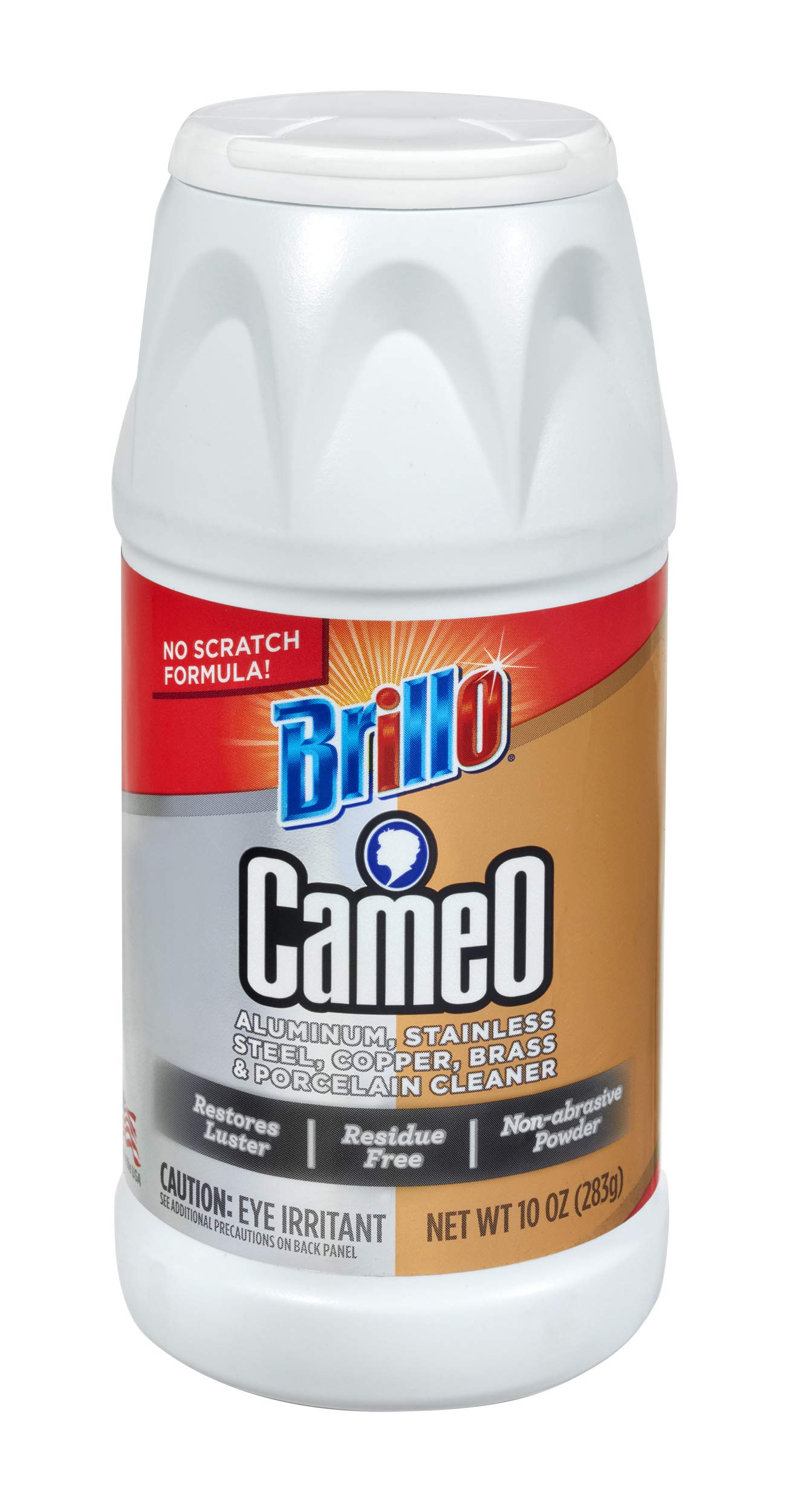 Photo 1 of Brillo Cameo Cleaner, Perfect on Aluminum, Stainless Steel, Copper, Brass & Porcelain, No Scratch Formula 10 Ounce (Pack of 1)