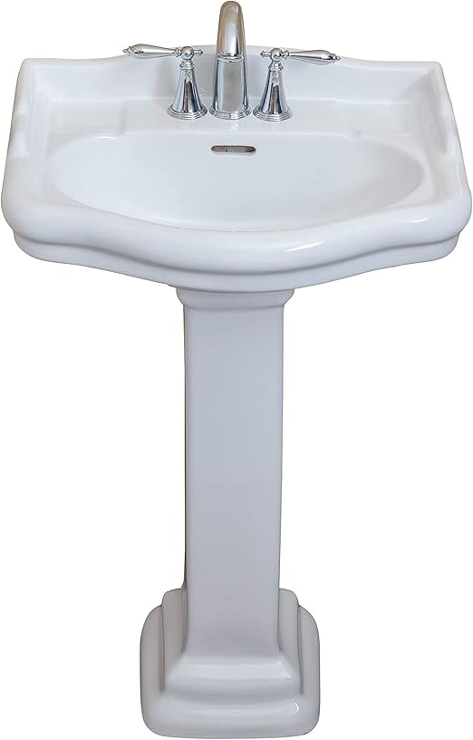Fine Fixtures Roosevelt Biscuit Color Pedestal Sink 22 Inch