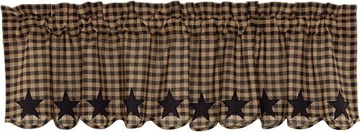 Amazon Com Vhc Brands Primitive Kitchen Curtains Rod Pocket