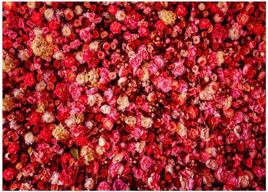 Everpert Photo Background Bright-Coloured Flowers Waterproof Art Cloth Studio Video Photography Backdrops Home Decorations 2.95 X 4.92ft