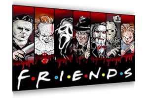 Aestalrcus Large Size Halloween Paint by Number for Adults Canvas, Horror Acrylic Adults Paint by Numbers Kits, 16x24 inch Large Painting by Numbers for Adults for Home Wall Decoration and Gifts